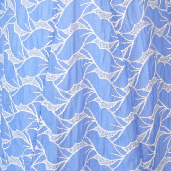 Anthropologie Lithe Waterleaf Dress Silk Blue and White Size 2 Small - Picture 10 of 10